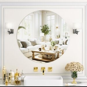 Frameless Round Mirror 24"